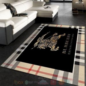 Burberry Established 1856 Black Inspired Rug