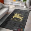 Burberry Established 1856 Black Plaid Pattern Rug