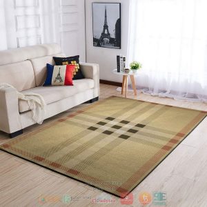 Burberry Khaki Pattern Rug