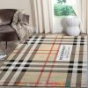 Burberry London Men’S Tailored Clothing Khaki Plaid Pattern Rug