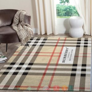 Burberry London Men’S Tailored Clothing Khaki Plaid Pattern Rug