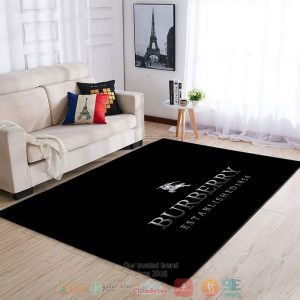 Burberry Luxury Brand Established 1856 Black Rug