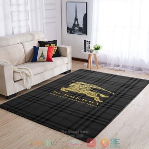 Burberry Luxury Fashion Brand Black Pattern Rug