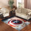 Captain America Shield Ice Living Room Carpet Rugs