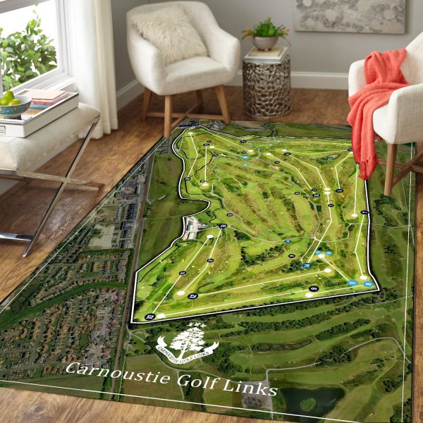 Carnoustie Golf Links England Map Rug