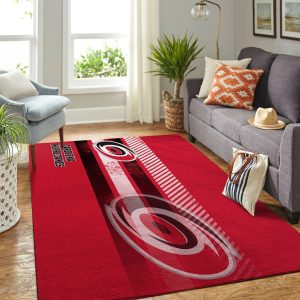 Carolina Hurricanes Nhl Team Logo Nice Gift Home Decor Rectangle Area Rug