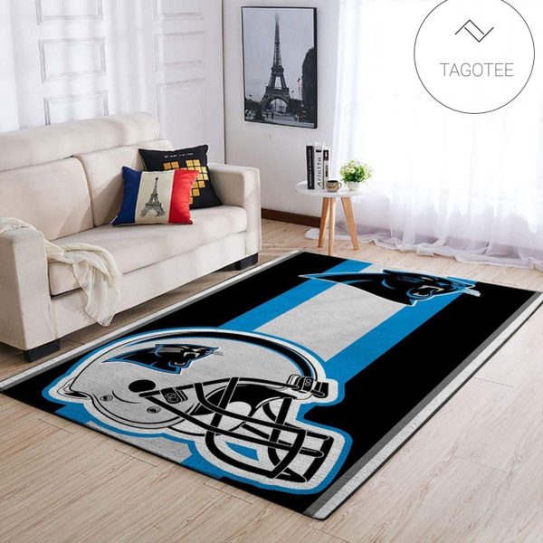 Carolina Panthers Nfl Team Logo Helmet Nice Gift Home Decor Rectangle Area Rug