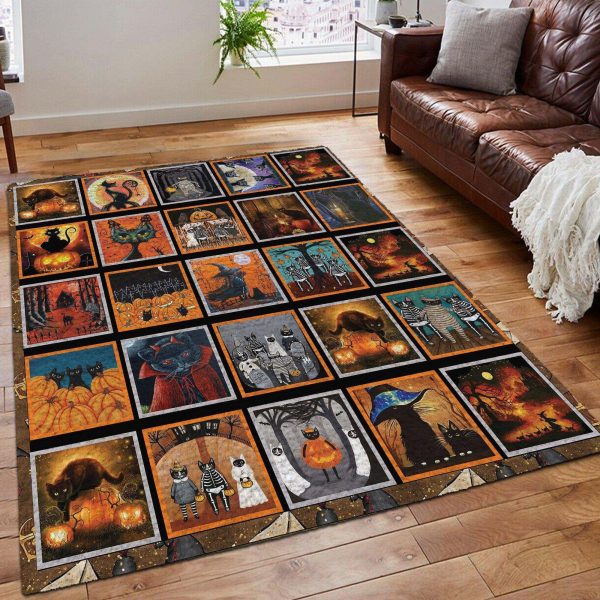 Cat And Halloween So Cool Rug Carpet