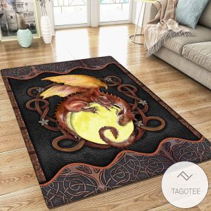 Celtic Leather Dragon Rug