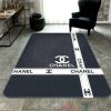 Chanel Brand Logo Grey Rectangle Rug