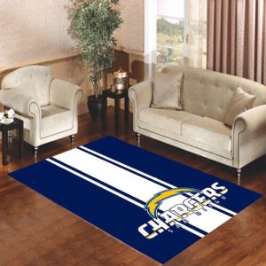 Chargers Nfl Team Logo Living Room Carpet Rugs