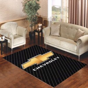 Chevrolet Pinstripe Logo Living Room Carpet Rugs