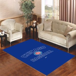 Chicago Cubs Wallpaper Baseball Living Room Carpet Rugs