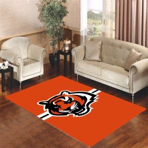 Cincinnati Bengals Logo Living Room Carpet Rugs