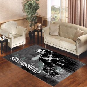 Civil War   Crossbones Living Room Carpet Rugs