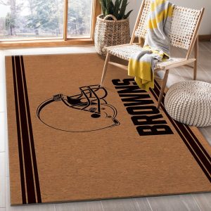 Cleveland Browns Brown Logo Nfl Area Rug Carpet