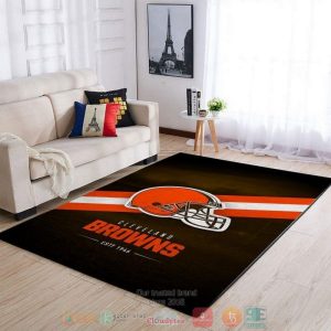 Cleveland Browns Nfl Logo Black Rug