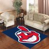 Cleveland Indians Faded Blue Bkg Living Room Carpet Rugs