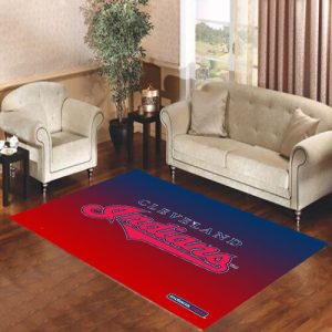 Cleveland Indians Logo Gradient Living Room Carpet Rugs