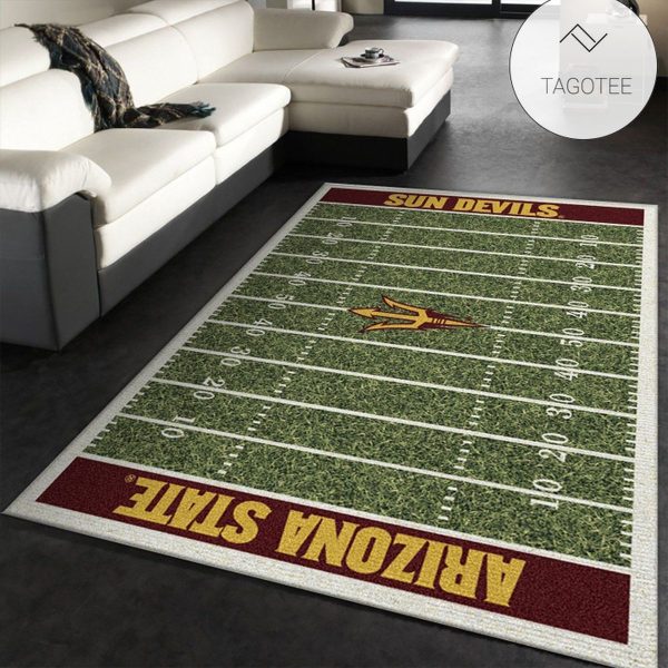 College Arizona State Nfl Team Logo Area Rug Living Room Rug Family Gift Us Decor