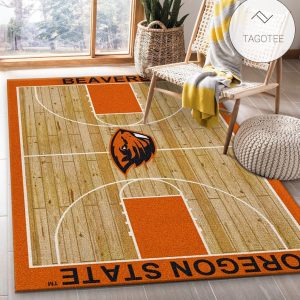 College Home Court Oregon State Basketball Team Logo Area Rug Kitchen Rug Home Us Decor