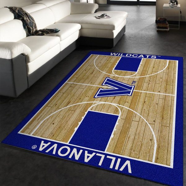 College Home Court Villanova Basketball Team Logo Area Rug