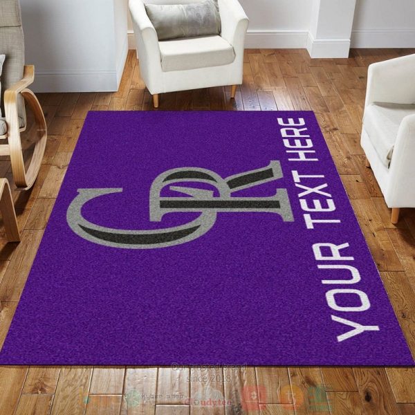 Customizable Colorado Rockies Custom Name Accent Area Rugs