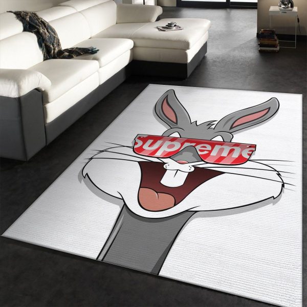 Dapper Bunny Supreme Area Rug Fashion Brand Rug Floor Decor Home Decor