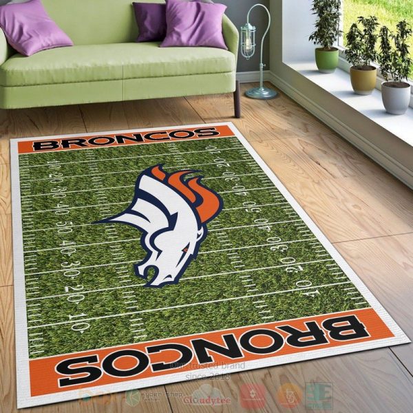 Denver Broncos Nfl Green Area Rugs