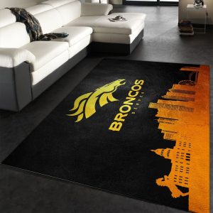 Denver Broncos Skyline Nfl Team Logos Area Rug