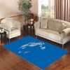 Detroit Lions Colors Honolulu Blue Living Room Carpet Rugs