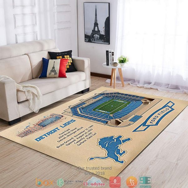 Detroit Lions Stadium Rug