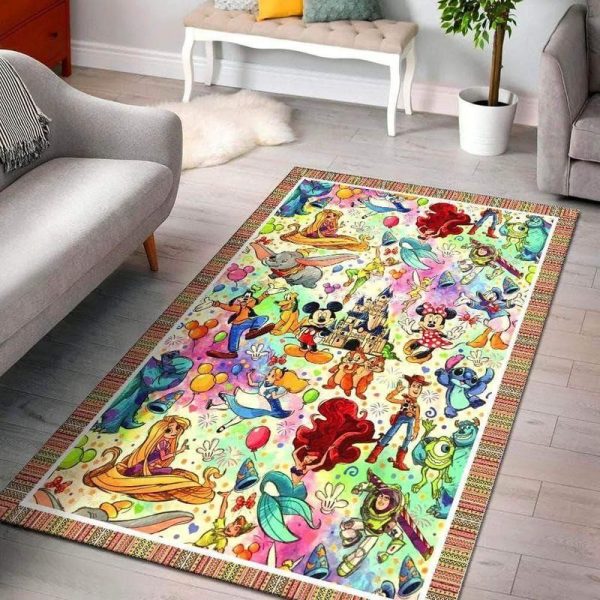 Disney Characters 1 Living Room Area Rug For Christmas