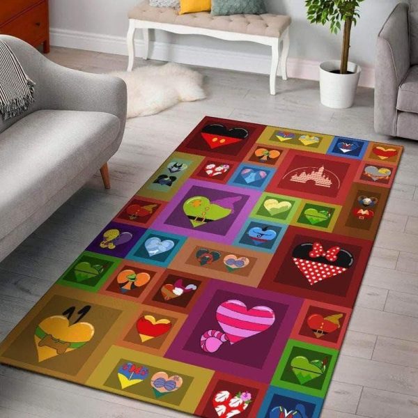 Disney Characters 2 Living Room Area Rug For Christmas