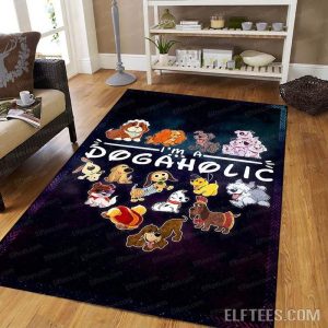 Disney Dogs Characters Lovers Dogaholic Living Room Area Rug Carpet