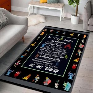 Disney In The Castle Living Room Area Rug Carpet