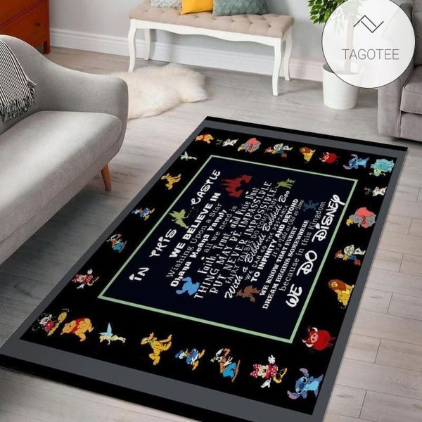 Disney In The Castle Ver 1 Living Room Area Rug For Christmas Bedroom Rug  Christmas Gift Us Decor