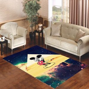 Disney Mickey Mouse Hipster Triangle Galaxy Living Room Carpet Rugs