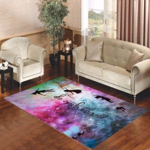 Disney New Peter Pan Quote Galaxy Living Room Carpet Rugs