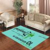 Disney Retro Disneyland Ticket Blue Living Room Carpet Rugs