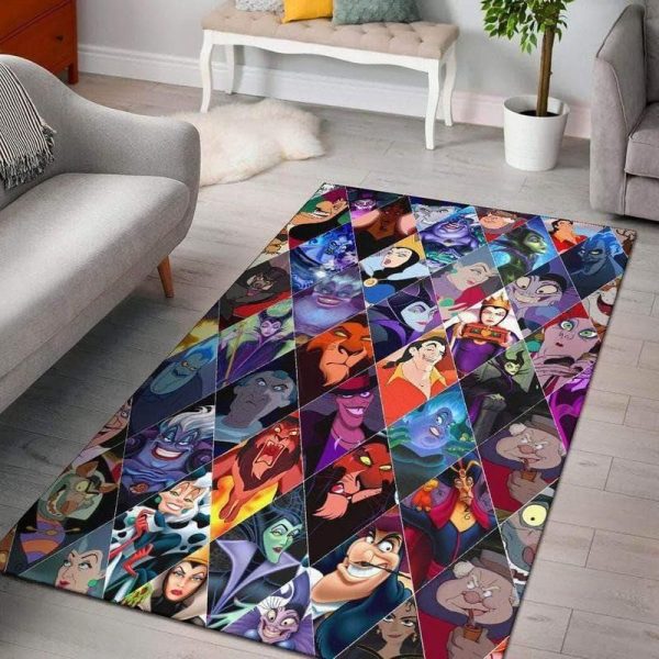 Disney Villains 2 Living Room Area Rug Carpet