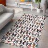 Dogs Pattern Pink Rug Carpet