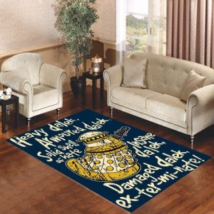 Dr Who Cold Dalek Blue Living Room Carpet Rugs