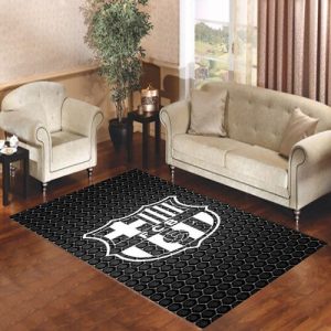 Fc Barcelona Logo Honeycomb Living Room Carpet Rugs