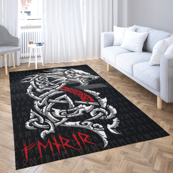 Fenrri – Rune – Viking Area Rug