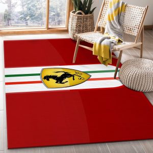 Ferrari Logo Hd Area Rug For Christmas Living Room Floor Decor Home Decor