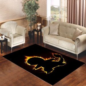 Fireball Pokemon Living Room Carpet Rugs