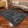 Football Pitch Area Rug – Ts170222