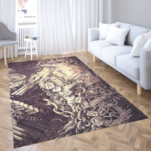 Frenrir And Rune – Viking Area Rug