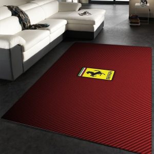 Funmozar Ferrari Logo Area Rug For Christmas Bedroom Family Gift Us Decor